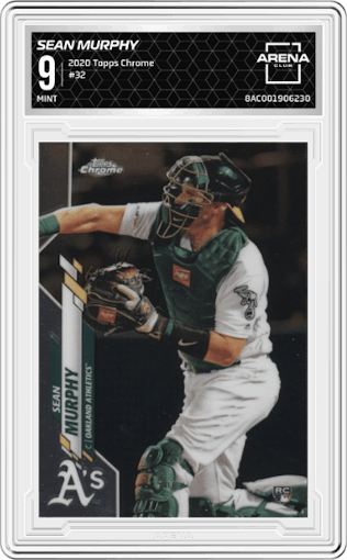 Sean Murphy from the 2020 Topps Chrome set graded by Arena Club and given an overall grade of 9.
