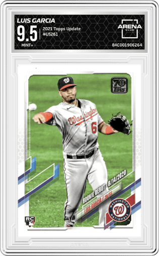 Luis Garcia from the 2021 Topps Update set graded by Arena Club and given an overall grade of 9.5.