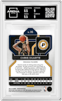 Chris Duarte from the 2021-22 Panini Prizm set graded by Arena Club and given an overall grade of 9.