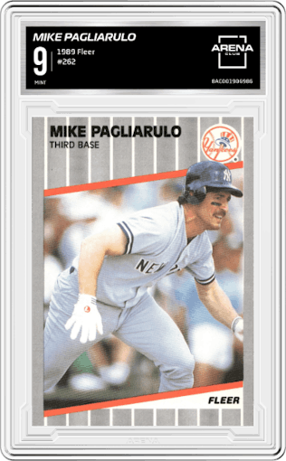 Mike Pagliarulo from the 1989 Fleer set graded by Arena Club and given an overall grade of 9.
