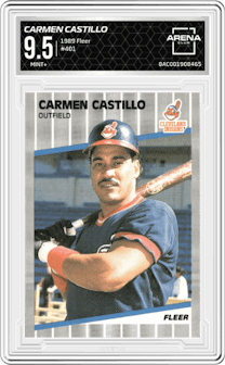 Carmen Castillo from the 1989 Fleer set graded by Arena Club and given an overall grade of 9.5.