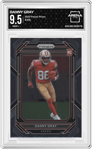 Danny Gray from the 2022 Panini Prizm set graded by Arena Club and given an overall grade of 9.5.