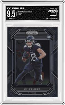 Kyle Philips from the 2022 Panini Prizm set graded by Arena Club and given an overall grade of 9.5.