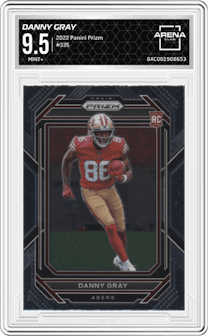 Danny Gray from the 2022 Panini Prizm set graded by Arena Club and given an overall grade of 9.5.