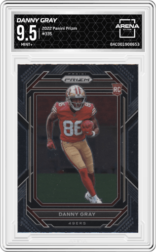 Danny Gray from the 2022 Panini Prizm set graded by Arena Club and given an overall grade of 9.5.