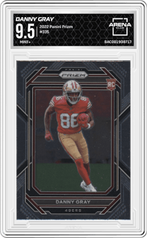 Danny Gray from the 2022 Panini Prizm set graded by Arena Club and given an overall grade of 9.5.