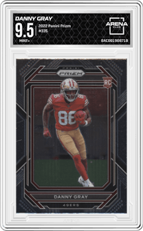 Danny Gray from the 2022 Panini Prizm set graded by Arena Club and given an overall grade of 9.5.