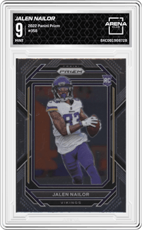 Jalen Nailor  from the 2022 Panini Prizm set graded by Arena Club and given an overall grade of 9.