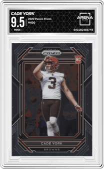 Cade York from the 2022 Panini Prizm set graded by Arena Club and given an overall grade of 9.5.