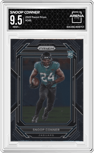 Snoop Conner  from the 2022 Panini Prizm set graded by Arena Club and given an overall grade of 9.5.