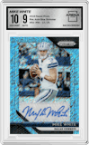 Mike White from the 2018 Panini Prizm set featuring a Blue Shimmer parallel graded by Arena Club and given an overall grade of 10.