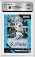 Mike White from the 2018 Panini Prizm set featuring a Blue Shimmer parallel graded by Arena Club and given an overall grade of 10.