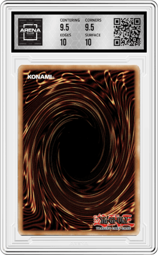White Aura Bihamut from the 2020 Yu-Gi-Oh! set graded by Arena Club and given an overall grade of 10.