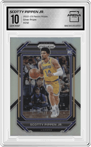 Scotty Pippen Jr. from the 2022-23 Panini Prizm  set featuring a Silver Prizm parallel graded by Arena Club and given an overall grade of 10.