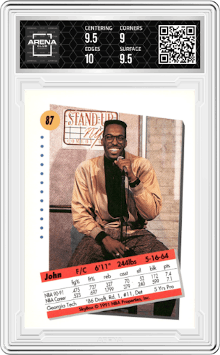 John Salley from the 1991-92 Skybox set graded by Arena Club and given an overall grade of 9.5.