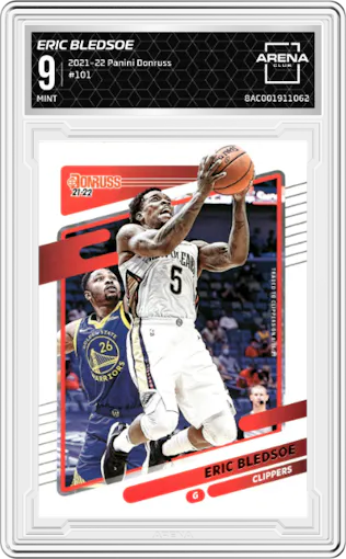 Eric Bledsoe from the 2021-22 Panini Donruss set graded by Arena Club and given an overall grade of 9.