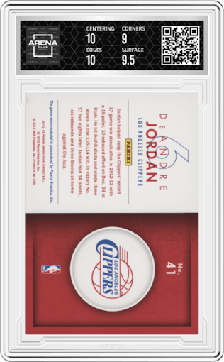 DeAndre Jordan from the 2012-13 Panini Innovation set graded by Arena Club and given an overall grade of 9.5.