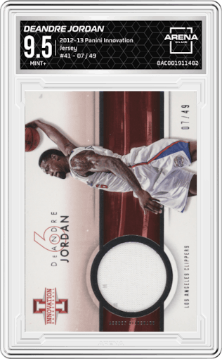 DeAndre Jordan from the 2012-13 Panini Innovation set graded by Arena Club and given an overall grade of 9.5.