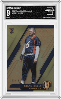 Chad Kelly from the 2017 Panini Gold Standard set graded by Arena Club and given an overall grade of 9.