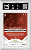 Giannis Antetokounmpo from the 2013-14 Panini Prestige set graded by Arena Club and given an overall grade of 9.5.
