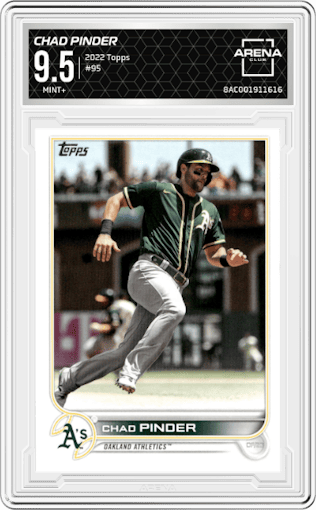 Chad Pinder from the 2022 Topps   set graded by Arena Club and given an overall grade of 9.5.