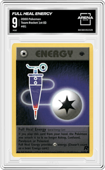 Full Heal Energy from the 2000 Pokemon set graded by Arena Club and given an overall grade of 9.