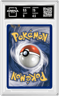 Krabby from the 1999 Pokemon set graded by Arena Club and given an overall grade of 5.