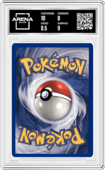 Krabby from the 1999 Pokemon set graded by Arena Club and given an overall grade of 8.5.