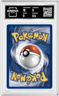 Sabrina's Kadabra from the 2000 Pokemon GH set graded by Arena Club and given an overall grade of 9.