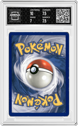Cloyster from the 1999 Pokemon set graded by Arena Club and given an overall grade of 7.5.