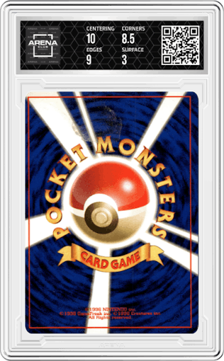 Misty's Magikarp  from the 1998 Pokemon JPN set graded by Arena Club and given an overall grade of 3.5.