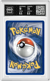 Sabrina's Gastly from the 2000 Pokemon GH set graded by Arena Club and given an overall grade of 8.
