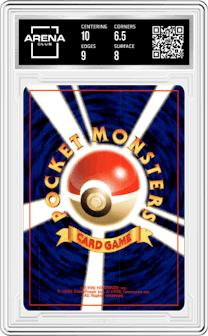 Elekid from the 2000 Pokemon Neo JPN set graded by Arena Club and given an overall grade of 7.