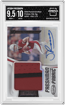 Josh Rosen from the 2018 Panini Certified set graded by Arena Club and given an overall grade of 9.5.