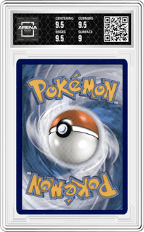Rillaboom VMAX from the 2021 Pokemon SWSH set graded by Arena Club and given an overall grade of 9.5.