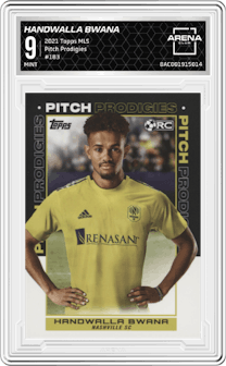 Handwalla Bwana from the 2021 Topps MLS set graded by Arena Club and given an overall grade of 9.