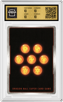 SSB Vegeta, Help from the Past from the 2022 Dragon Ball S set graded by Arena Club and given an overall grade of 10.