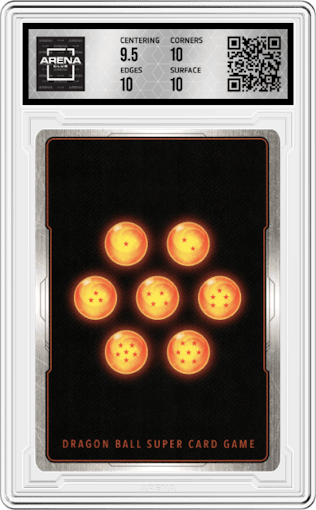 SS Vegeta, the Interceptor from the 2022 Dragon Ball S set graded by Arena Club and given an overall grade of 10.