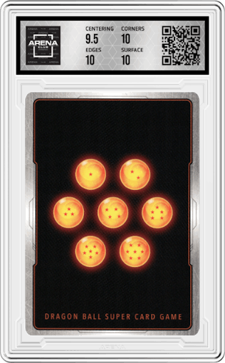 SSB Son Goku, Beyond Full Power from the 2023 Dragon Ball S set graded by Arena Club and given an overall grade of 10.