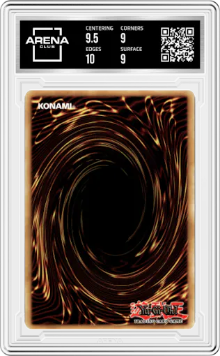 Majestic Absorption from the 2021 Yu-Gi-Oh! set graded by Arena Club and given an overall grade of 9.5.
