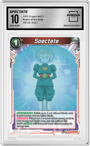 Spectate from the 2022 Dragon Ball S set graded by Arena Club and given an overall grade of 10.