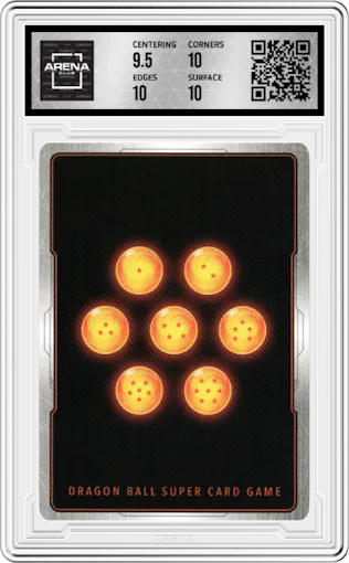 Android 18, Gearing Up for Battle from the 2023 Dragon Ball S set graded by Arena Club and given an overall grade of 10.