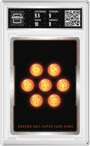 Trunks, Prisoner From the Future from the 2023 Dragon Ball S set graded by Arena Club and given an overall grade of 9.5.