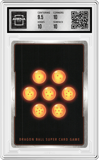 Evil Saiyan, Thirsting for Battle from the 2023 Dragon Ball S set graded by Arena Club and given an overall grade of 10.