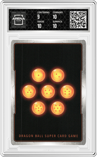 Bulma, Helpful Cheer from the 2023 Dragon Ball S set graded by Arena Club and given an overall grade of 9.5.