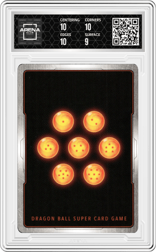 Android 13, Frenzied Warrior from the 2022 Dragon Ball S set graded by Arena Club and given an overall grade of 9.5.