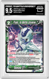 Frost, to Battle Universe 7 from the 2022 Dragon Ball S set graded by Arena Club and given an overall grade of 9.5.