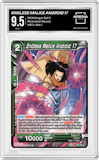 Endless Malice Android 17 from the 2018 Dragon Ball S set graded by Arena Club and given an overall grade of 9.5.