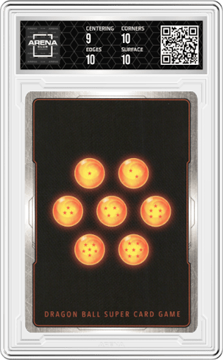 Broly, Invincible Agent of Destruction from the 2020 Dragon Ball S set graded by Arena Club and given an overall grade of 9.5.