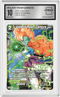 Violent Rush Zangya from the 2020 Dragon Ball S set graded by Arena Club and given an overall grade of 10.